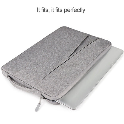 ND01DS Polyester Notebook Laptop Liner Bag with Small Bag, Size:14.1-15.4 inch(Hemp Grey) - 15 inch by buy2fix | Online Shopping UK | buy2fix