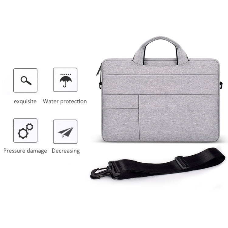 ND05SDJ Oxford Cloth + Nylon Laptop Portable Shoulder Bag, Size:14.1-15.4 inch(Deep Space Gray) - 15 inch by buy2fix | Online Shopping UK | buy2fix