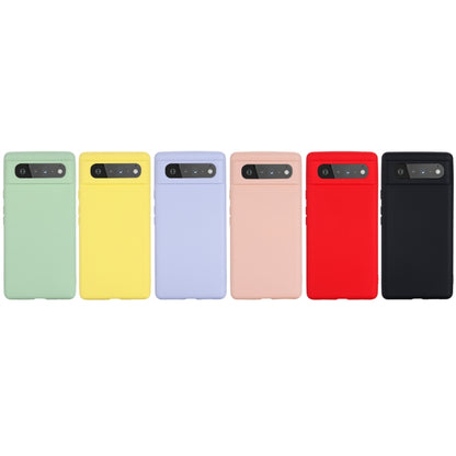 For Google Pixel 6 Pure Color Liquid Silicone Shockproof Full Coverage Case(Black) - Google Cases by buy2fix | Online Shopping UK | buy2fix