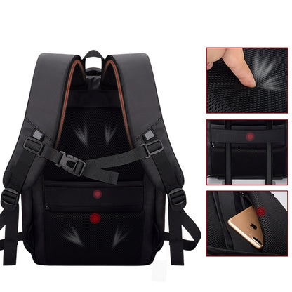 SJ01 Business Casual Computer Backpack with USB Charging Port, Size:13-15 inch Universal(Black) - Backpack by buy2fix | Online Shopping UK | buy2fix