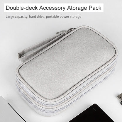 SM05 Double-layer Digital Accessory Storage Bag with Lanyard(Navy Blue) - Digital Storage Bag by buy2fix | Online Shopping UK | buy2fix