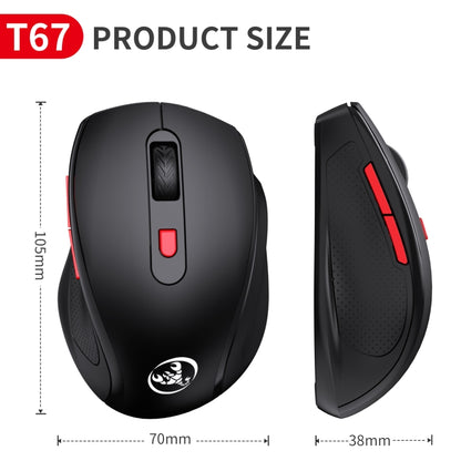 HXSJ T67 2.4G Simple Style Wireless Mouse(Black) - Wireless Mice by HXSJ | Online Shopping UK | buy2fix