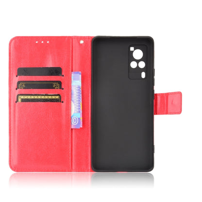 For vivo X60 Pro Overseas Version / X60 5G Curved Surface Version Crazy Horse Texture Horizontal Flip Leather Case with Holder & Card Slots & Lanyard(Red) - OPPO Cases by buy2fix | Online Shopping UK | buy2fix