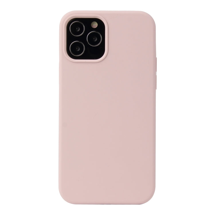 For iPhone 13 Pro Solid Color Liquid Silicone Shockproof Protective Case (Sand Pink) - iPhone 13 Pro Cases by buy2fix | Online Shopping UK | buy2fix