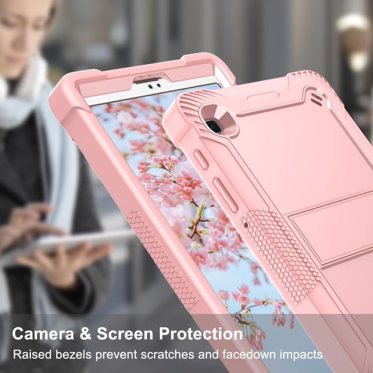 For Samsung Galaxy Tab A7 Lite T225/T220 Silicone + PC Shockproof Protective Case with Holder(Rose Gold) - Tab A7 Lite T220 / T225 by buy2fix | Online Shopping UK | buy2fix