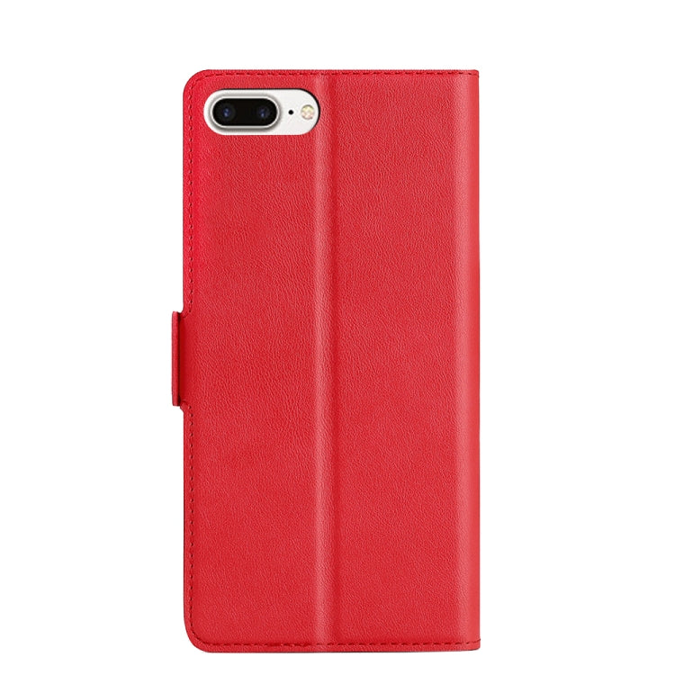 Ultra-thin Voltage Side Buckle PU + TPU Horizontal Flip Leather Case with Holder & Card Slot For iPhone 8 Plus & 7 Plus(Red) - More iPhone Cases by buy2fix | Online Shopping UK | buy2fix