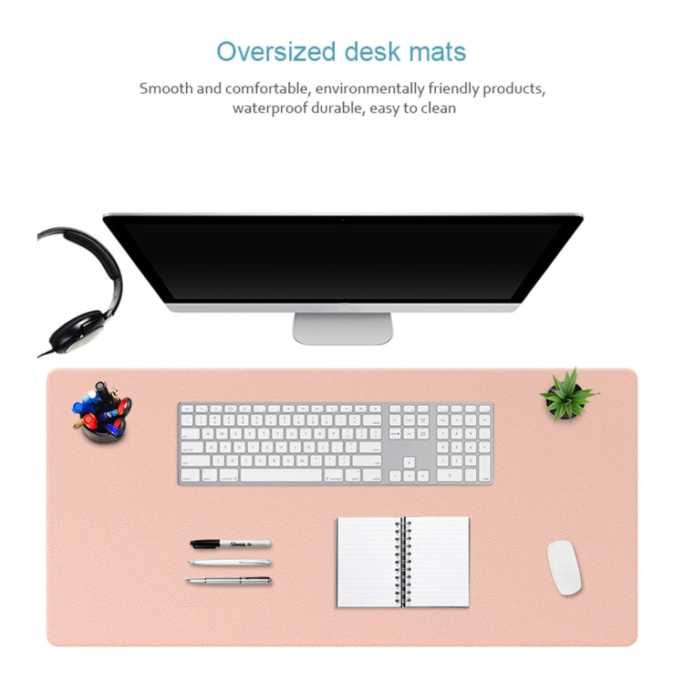 ZD02 Double-sided PU Mouse Pad Table Mat, Size: 100 x 44cm(Pink+Silver) - Mouse Pads by buy2fix | Online Shopping UK | buy2fix