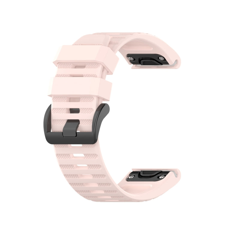 For Garmin Fenix 6 22mm Smart Watch Quick Release Silicon Watch Band(Light Pink) - Watch Bands by buy2fix | Online Shopping UK | buy2fix