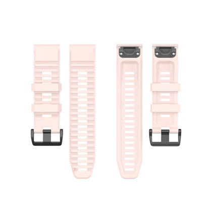 For Garmin Fenix 6 22mm Smart Watch Quick Release Silicon Watch Band(Light Pink) - Watch Bands by buy2fix | Online Shopping UK | buy2fix