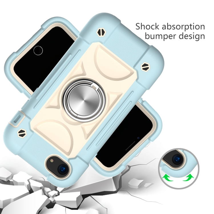 Shockproof Silicone + PC Protective Case with Dual-Ring Holder For iPhone 6/6s/7/8/SE 2022 / SE 2020(Ice Blue) - iPhone SE 2022 / 2020 / 8 / 7 Cases by buy2fix | Online Shopping UK | buy2fix