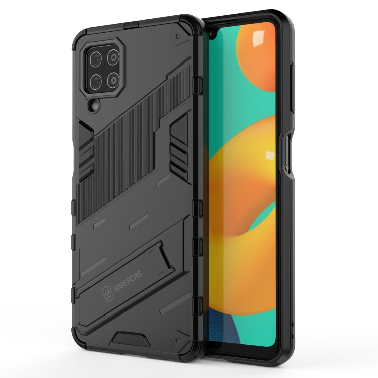 For Samsung Galaxy M32 Punk Armor 2 in 1 PC + TPU Shockproof Case with Invisible Holder(Black) - Galaxy Phone Cases by buy2fix | Online Shopping UK | buy2fix