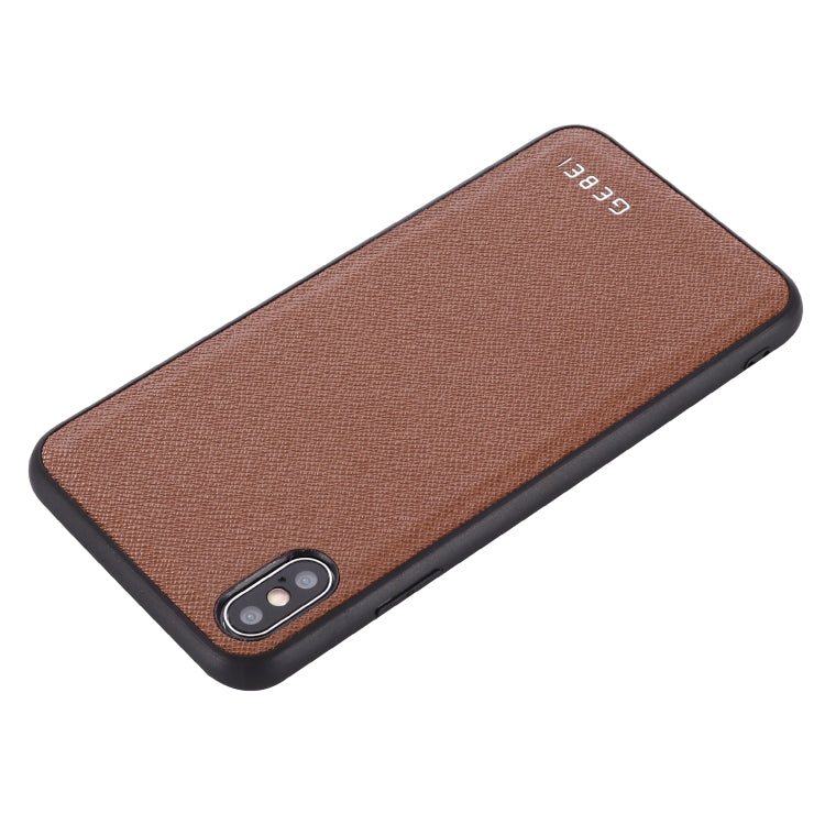 For iPhone 11 GEBEI Full-coverage Shockproof Leather Protective Case(Brown) - iPhone 11 Cases by GEBEI | Online Shopping UK | buy2fix