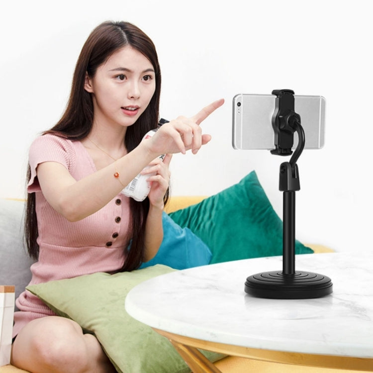 Desktop Stand Mobile Phone Tablet Live Broadcast Stand Telescopic Disc Stand(White) - Consumer Electronics by buy2fix | Online Shopping UK | buy2fix