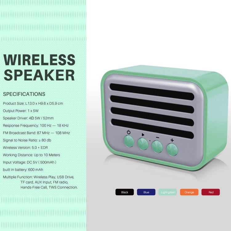 New Rixing NR-102 Mini TWS Bluetooth Speaker(Black) - Mini Speaker by New Rixing | Online Shopping UK | buy2fix