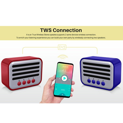 New Rixing NR-102 Mini TWS Bluetooth Speaker(Black) - Mini Speaker by New Rixing | Online Shopping UK | buy2fix