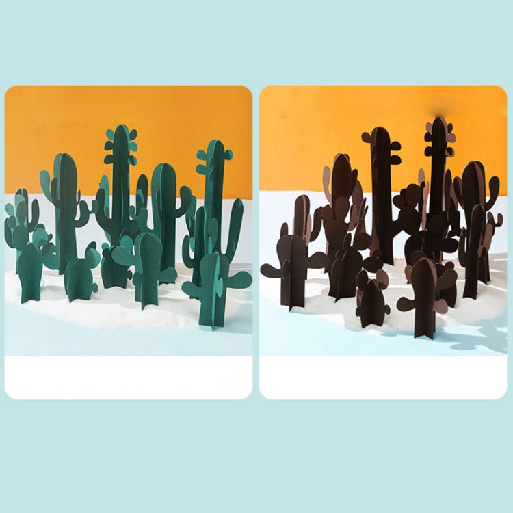 12 in 1 Miniature Beach Paper Cut Cactus Sandy Beach Landscape Decoration Photography Props(Green) - Camera Accessories by buy2fix | Online Shopping UK | buy2fix