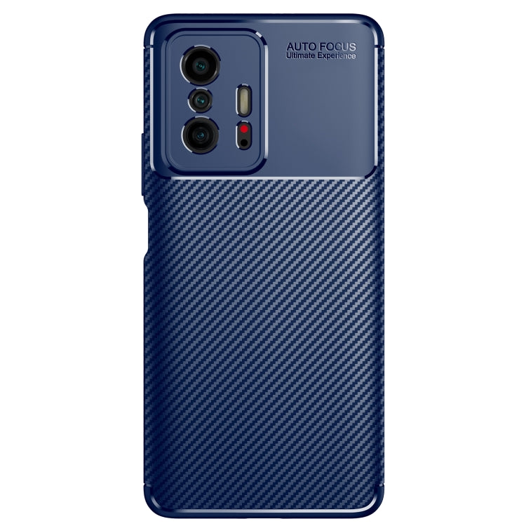 For Xiaomi Mi 11T / 11T Pro Carbon Fiber Texture Shockproof TPU Case(Blue) - Xiaomi Cases by buy2fix | Online Shopping UK | buy2fix