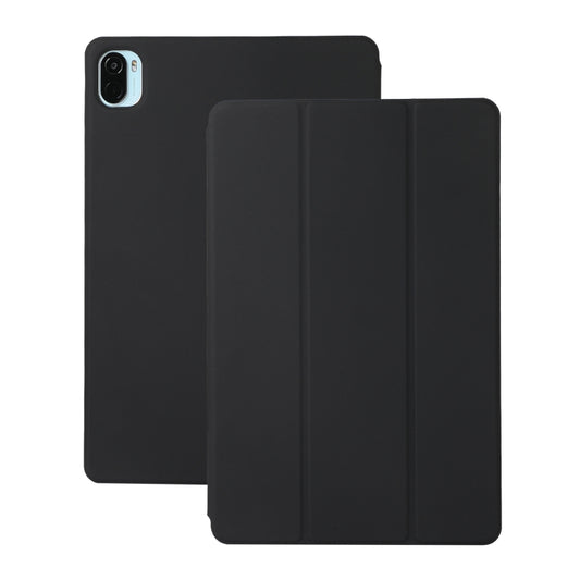 For Xiaomi Pad 5 / Pad 5 Pro Solid Color Magnetic Horizontal Flip Leather Case with Holder(Black) - Xiaomi Accessories by buy2fix | Online Shopping UK | buy2fix