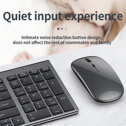 109 Three-mode Wireless Bluetooth Keyboard Mouse Set(Gun Black) - Computer & Networking by buy2fix | Online Shopping UK | buy2fix