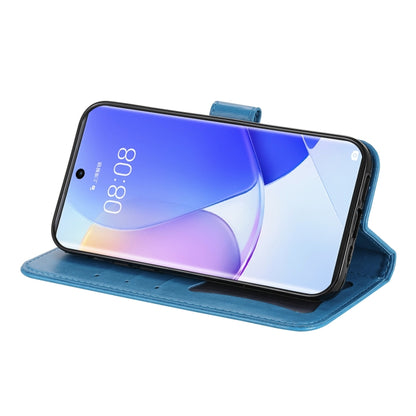 For Huawei nova 9 / Honor 50 7-petal Flowers Embossed Flip Leather Phone Case with Holder & Card Slots(Blue) - Mobile Accessories by buy2fix | Online Shopping UK | buy2fix