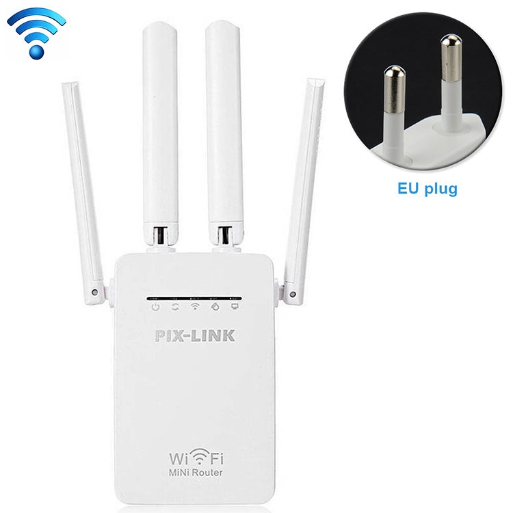 Wireless Smart WiFi Router Repeater with 4 WiFi Antennas, Plug Specification:EU Plug(White) - Wireless Routers by buy2fix | Online Shopping UK | buy2fix