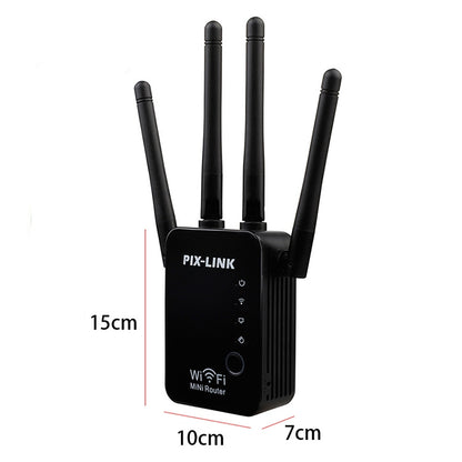 Wireless Smart WiFi Router Repeater with 4 WiFi Antennas, Plug Specification:EU Plug(White) - Wireless Routers by buy2fix | Online Shopping UK | buy2fix