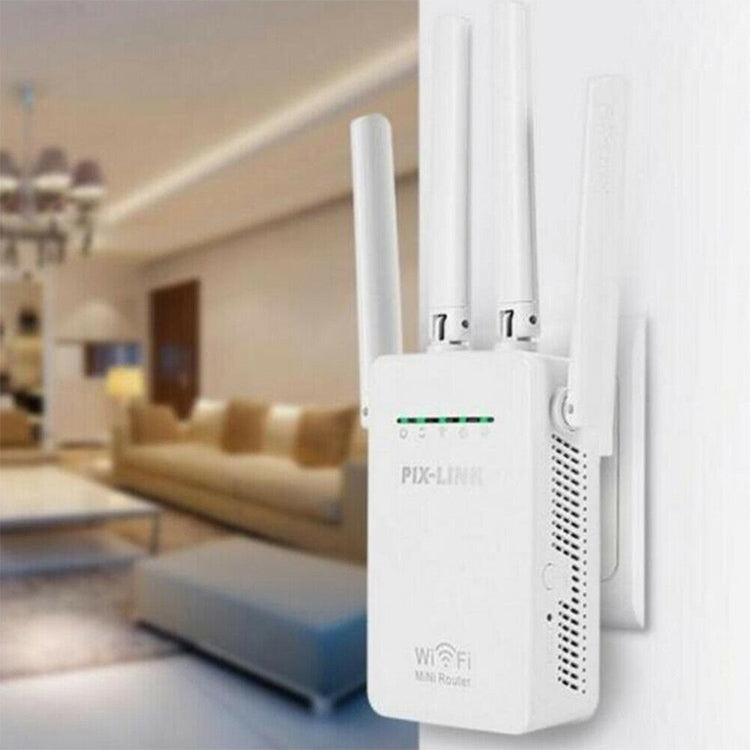 Wireless Smart WiFi Router Repeater with 4 WiFi Antennas, Plug Specification:US Plug(White) - Wireless Routers by buy2fix | Online Shopping UK | buy2fix