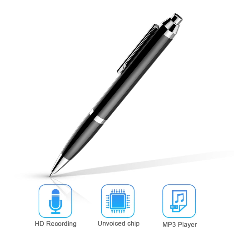 Q90 Intelligent HD Digital Noise Reduction Recording Pen, Capacity:16GB(Black) - Security by buy2fix | Online Shopping UK | buy2fix