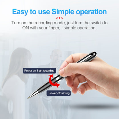 Q96 Intelligent HD Digital Noise Reduction Recording Pen, Capacity:128GB(Black) - Security by buy2fix | Online Shopping UK | buy2fix