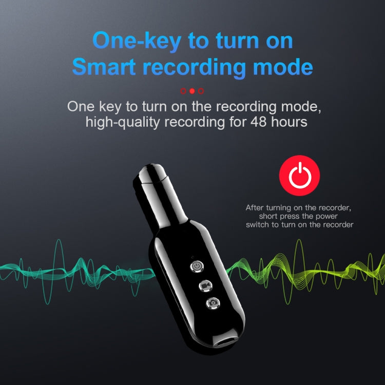 D3 AI Smart High-definition Noise Reduction Voice Recorder, Capacity:8GB(Black) - Security by buy2fix | Online Shopping UK | buy2fix