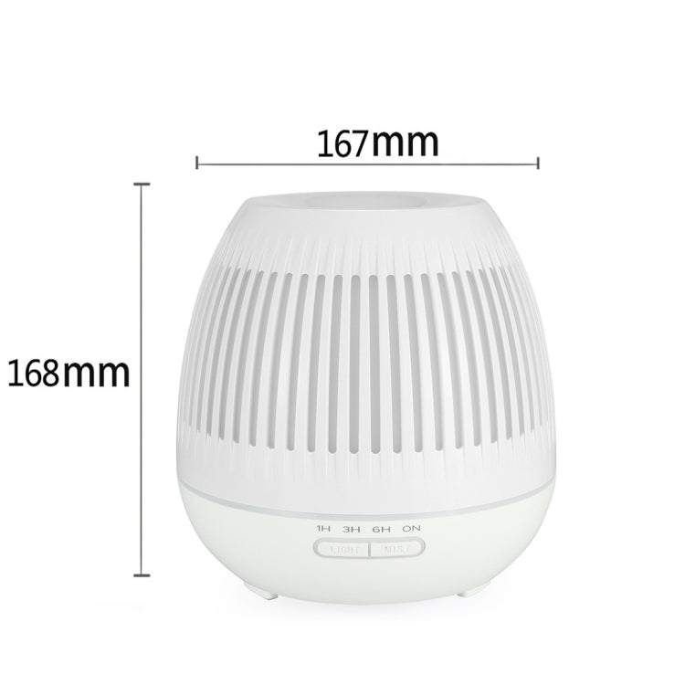 400ml Hollow-out LED Humidifier Wood Grain Air Purifier Aromatherapy Machine Automatic Alcohol Sprayer with Colorful LED Light, Plug Specification:US Plug(White) - Home & Garden by buy2fix | Online Shopping UK | buy2fix