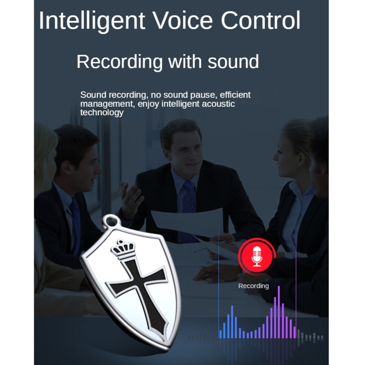 Q4 Cross Pattern AI Intelligent High-definition Noise Reduction Voice Control U Disk Recorder MP3 Player, Capacity:16GB - Security by buy2fix | Online Shopping UK | buy2fix