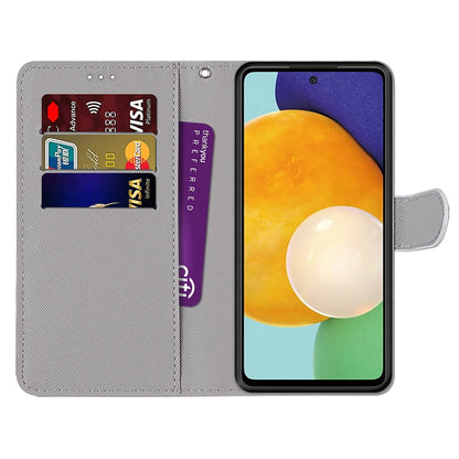 For Samsung Galaxy A33 5G Coloured Drawing Cross Texture Horizontal Flip Leather Phone Case with Holder & Card Slots & Wallet & Lanyard(Fission Lion) - Samsung Accessories by buy2fix | Online Shopping UK | buy2fix