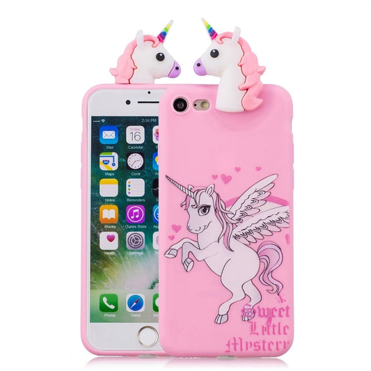 For iPhone 7 / 8 Shockproof Cartoon TPU Protective Case(Unicorn) - More iPhone Cases by buy2fix | Online Shopping UK | buy2fix