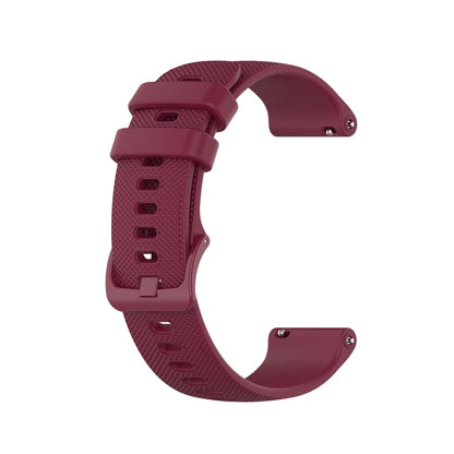 For Garmin Silicone Smart Watch Watch Band, Size:20mm Universal(Wine Red) - Watch Bands by buy2fix | Online Shopping UK | buy2fix