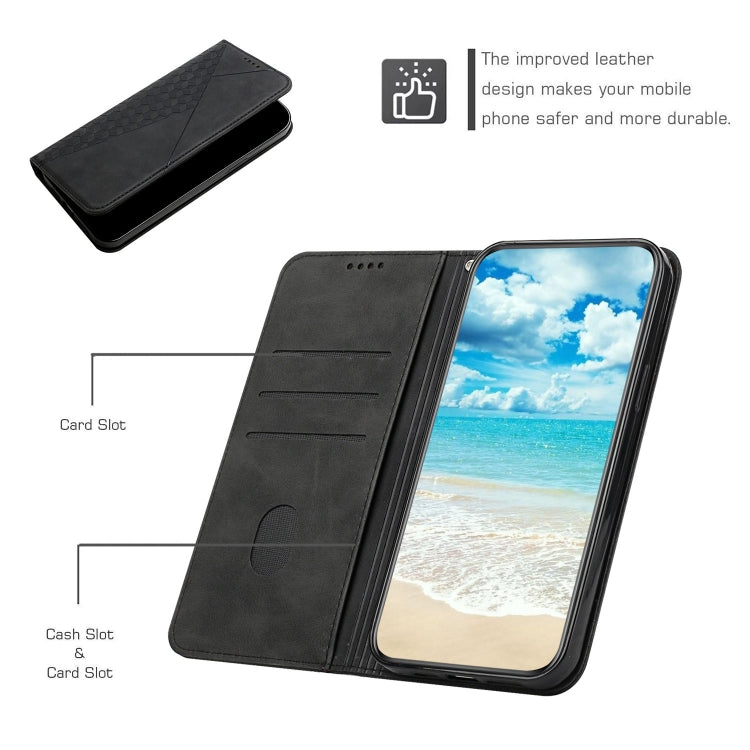 For Google Pixel 6 Pro Skin Feel Magnetic Leather Phone Case(Black) - Google Cases by buy2fix | Online Shopping UK | buy2fix