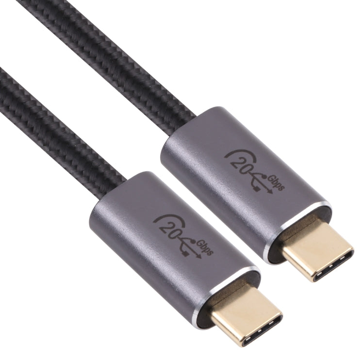 20Gbps USB 3.2 USB-C / Type-C Male to USB-C / Type-C Male Braided Data Cable, Cable Length:2m(Black) - Computer & Networking by buy2fix | Online Shopping UK | buy2fix