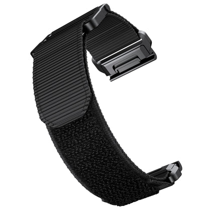 For Garmin Fenix 7X Hook And Loop Fastener Nylon Watch Band(Black) - Watch Bands by buy2fix | Online Shopping UK | buy2fix