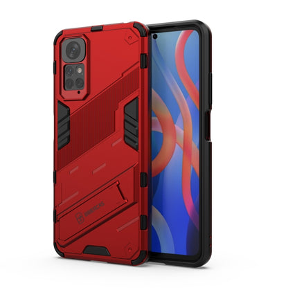 For Xiaomi Redmi Note 11 / Note 11S Global Punk Armor 2 in 1 PC + TPU Shockproof Phone Case with Invisible Holder(Red) - Xiaomi Cases by buy2fix | Online Shopping UK | buy2fix