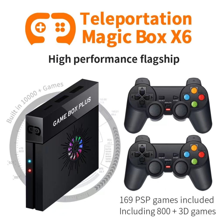 X6 Game Box 4K Video Games Console Magic Box with 2.4GHz Controller, Capacity:128GB(UK Plug) - Pocket Console by buy2fix | Online Shopping UK | buy2fix