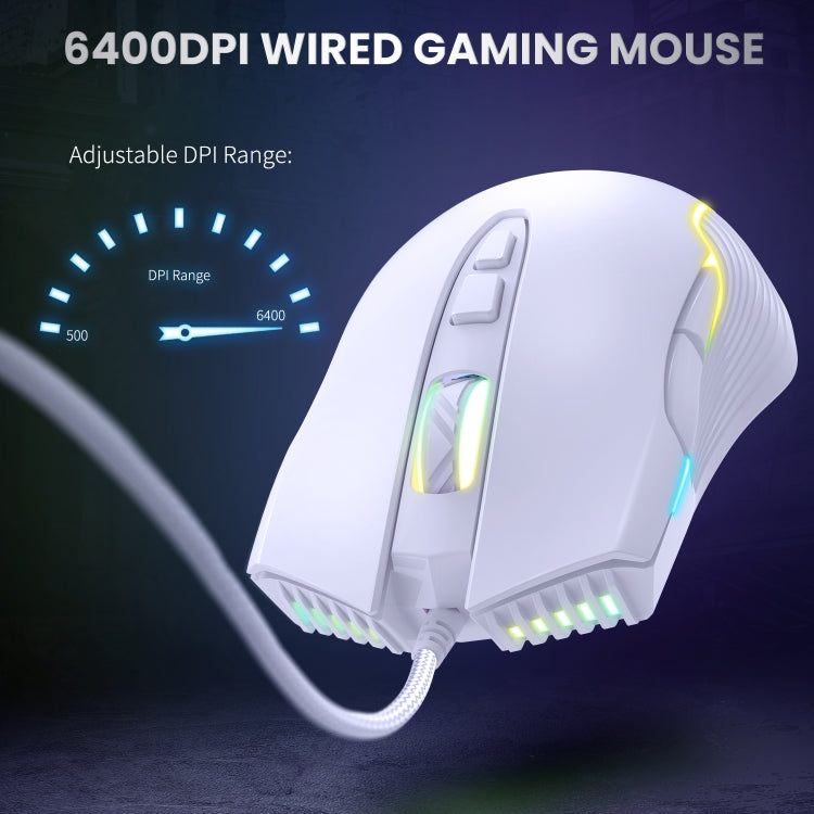 ONIKUMA CW905 RGB Lighting Wired Mouse(White) - Wired Mice by ONIKUMA | Online Shopping UK | buy2fix