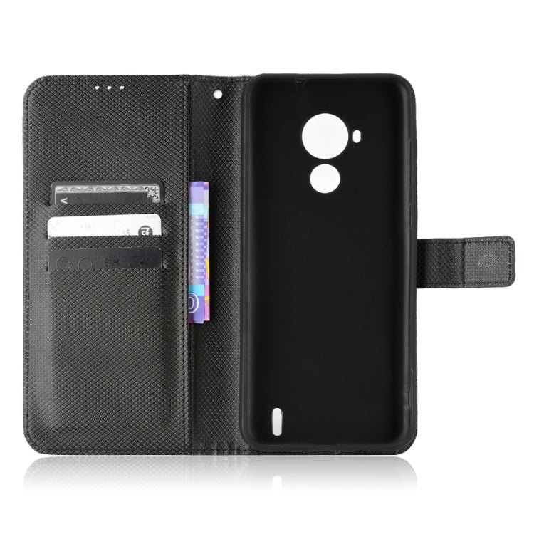 For Nokia C30 Diamond Texture Leather Phone Case(Black) - Mobile Accessories by buy2fix | Online Shopping UK | buy2fix