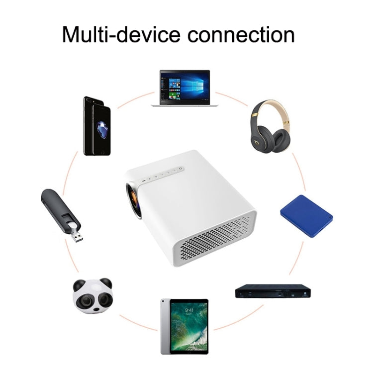 YG530 LED Small 1080P Wireless Screen Mirroring Projector, Power Plug:EU Plug(White) - Consumer Electronics by buy2fix | Online Shopping UK | buy2fix