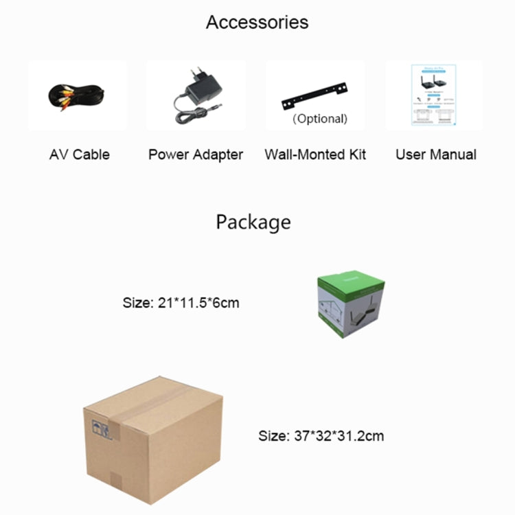 Measy AV530-2 5.8GHz Wireless Audio / Video Transmitter + 2 Receiver, Transmission Distance: 300m, EU Plug - Consumer Electronics by Measy | Online Shopping UK | buy2fix