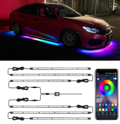 Car Modification Symphony Voice Control LED Chassis Lights, Specification:4 x 60cm + 2 x 180cm - In Car by buy2fix | Online Shopping UK | buy2fix