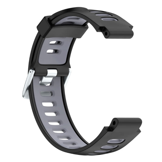 For Garmin Forerunner 735 XT Two-tone Silicone Watch Band(Black + Grey) - Watch Bands by buy2fix | Online Shopping UK | buy2fix