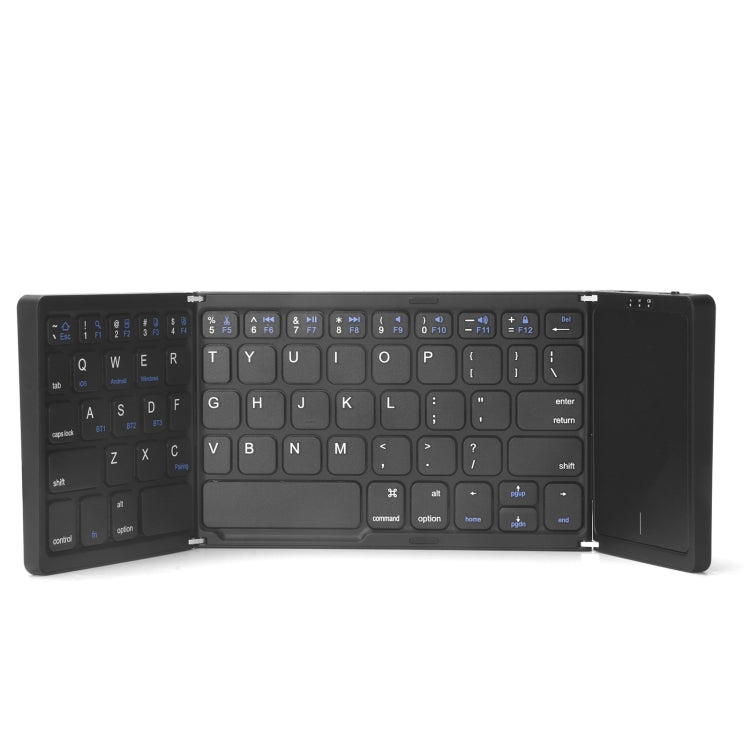 B089T Foldable Bluetooth Keyboard Rechargeable with Touchpad(Black) - Wireless Keyboard by buy2fix | Online Shopping UK | buy2fix