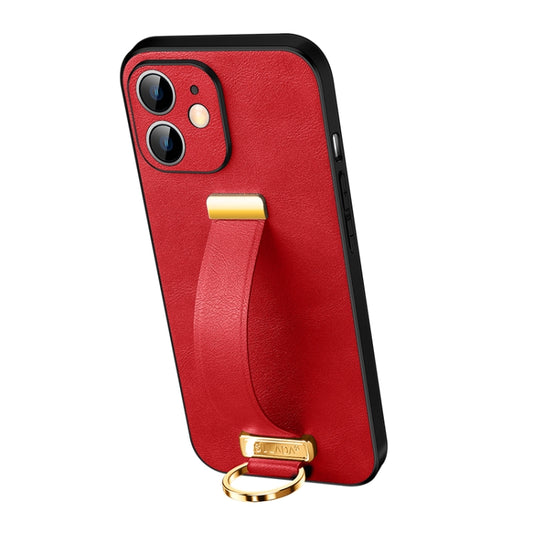 For iPhone 12 SULADA Cool Series PC + Leather Texture Skin Feel Shockproof Phone Case (Red) - iPhone 12 / 12 Pro Cases by SULADA | Online Shopping UK | buy2fix