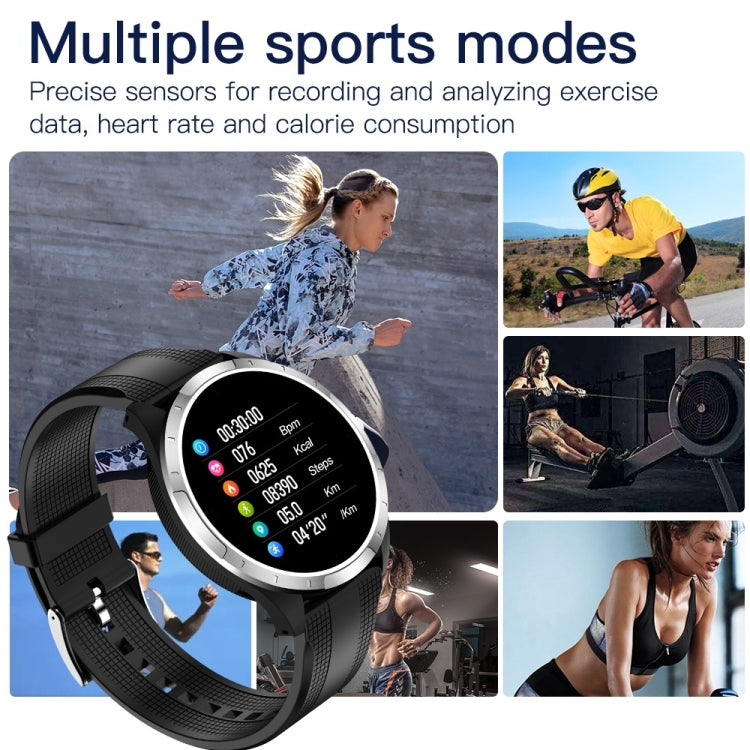 X3 1.3 inch TFT Color Screen Chest Sticker Smart Watch, Support ECG/Heart Rate Monitoring, Style:Brown Leather Watch Band(Black) - Smart Wear by buy2fix | Online Shopping UK | buy2fix