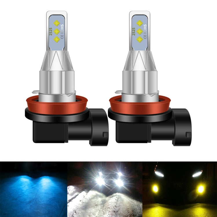 1 Pair H11 DC 12V-24V 12W 1800LM Car LED Fog Light(White Light) - In Car by buy2fix | Online Shopping UK | buy2fix